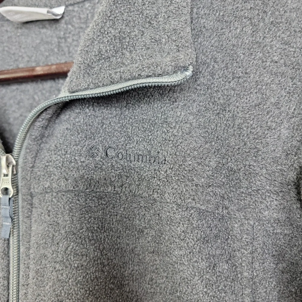 Columbia Kids XL‎ Fleece Jacket Gray Full Zip Mock Neck Outdoor Youth 16